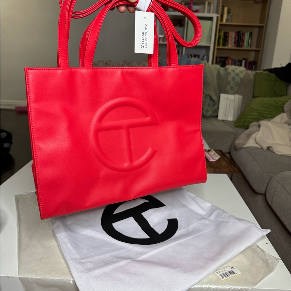 Telfar Bold Red Tote Bag